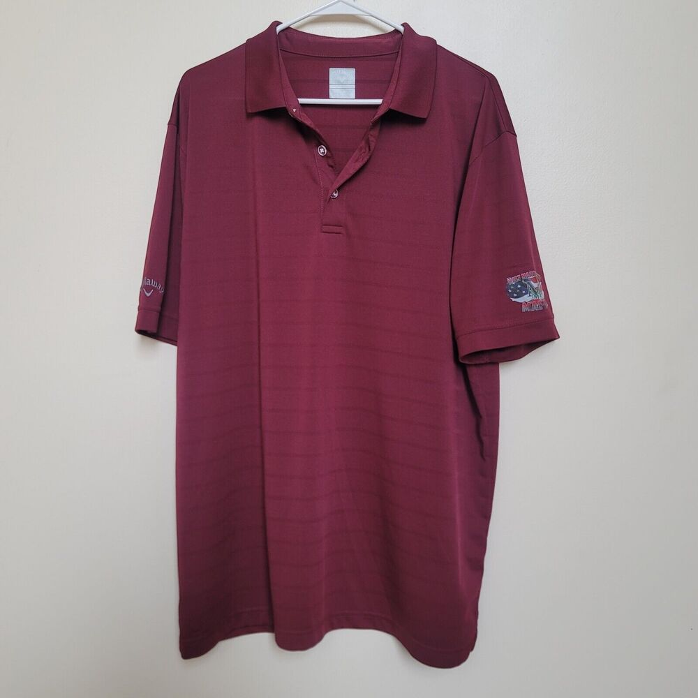 Callaway Men's Burgundy OptiDri Golf Polo XL